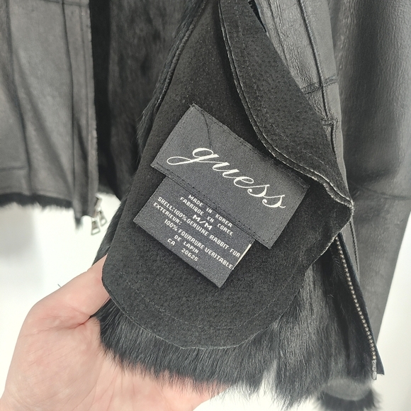 Guess Vintage Rabbit Fur Jacket - Picture 6 of 7